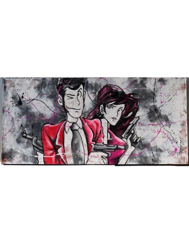 Quadro Lupin III cm 150x70 con Margot Fujiko...