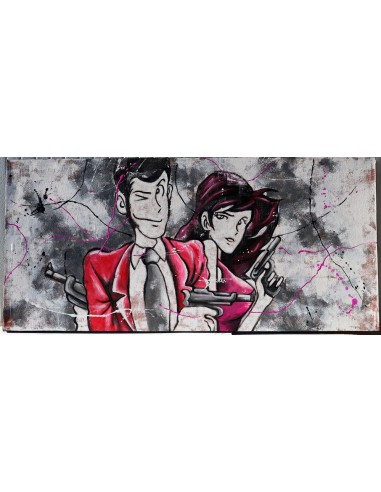 Quadro Lupin III cm 150x70 con Margot Fujiko...
