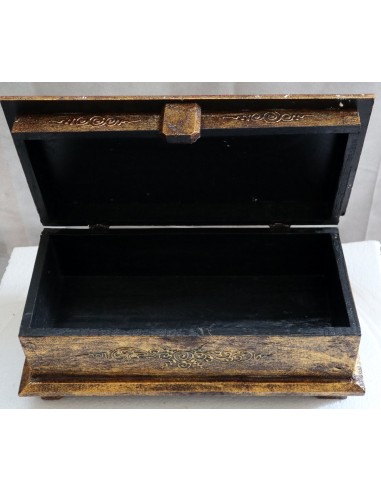 Baule cassapanca in legno di Albesia con volto...