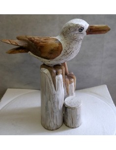 Scultura di Gabbiano in legno da cm 48x20x40 gabbiano...