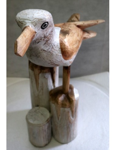 Scultura di Gabbiano in legno da cm 48x20x40...