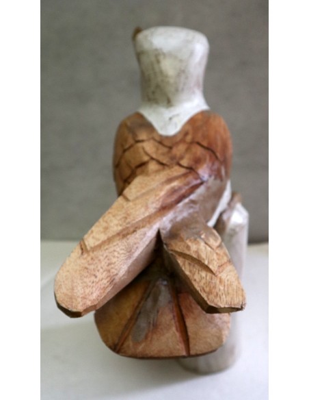 Scultura di Gabbiano in legno da cm 48x20x40 gabbiano dipinto medio