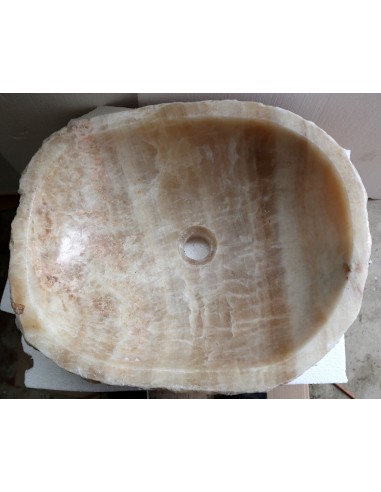 Lavandino in onice marrone miele pietra cm...