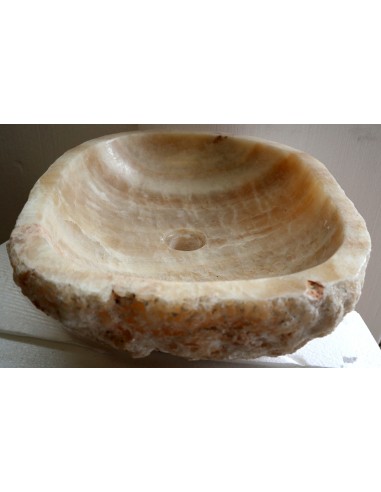 Lavandino in onice marrone miele pietra cm...