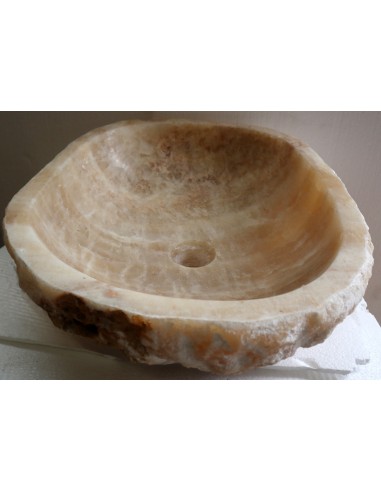 Lavandino in onice marrone miele pietra cm...