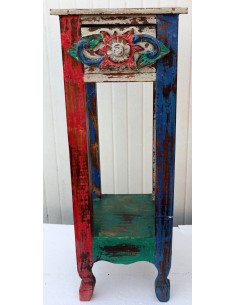 Alzata comodino in legno multicolor con cassetto cm...