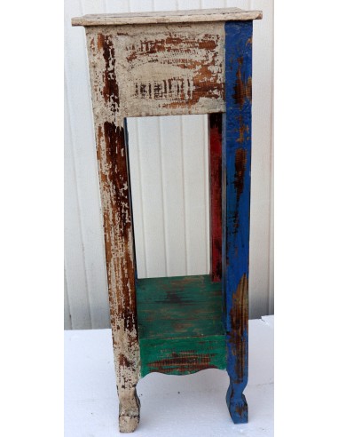 Alzata comodino in legno multicolor con...