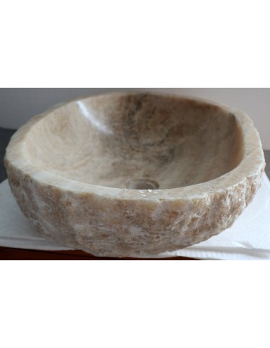 Lavandino in onice marrone miele pietra cm...