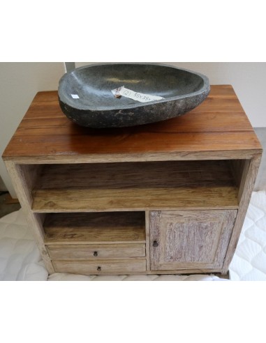 Mobile bagno con anta e cassetti bicolor da cm...