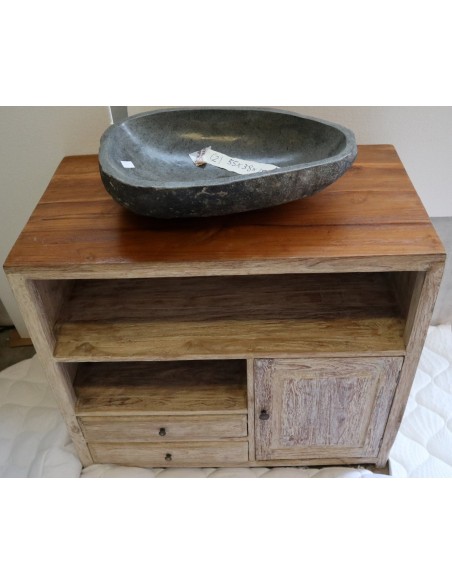 Mobile bagno con anta e cassetti bicolor da cm 90x50x78h