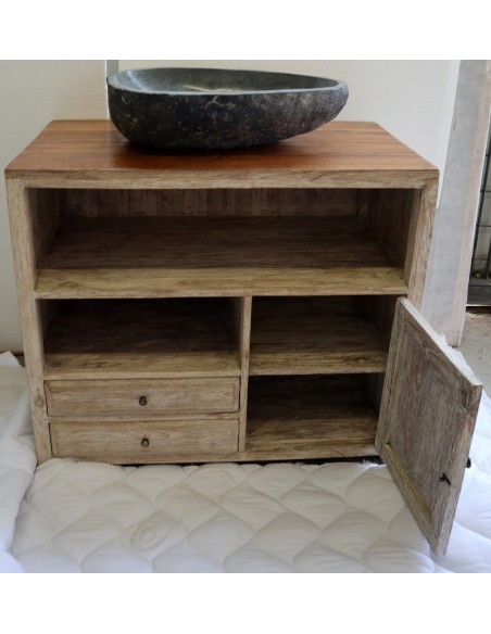 Mobile bagno con anta e cassetti bicolor da cm 90x50x78h