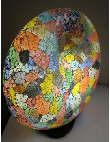 Lampada da tavolo sferica a ciambella in resina...