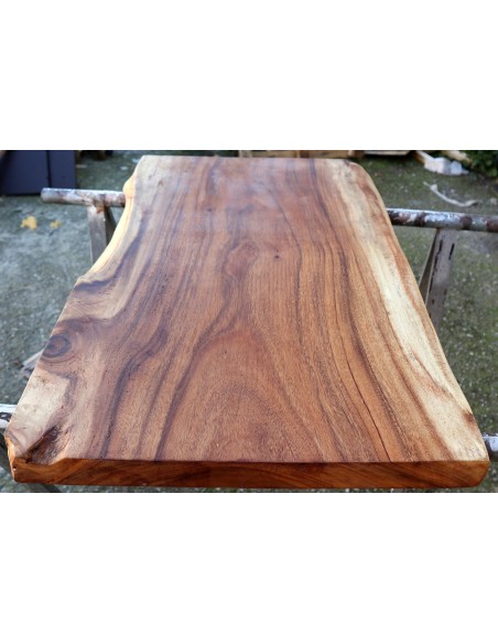 Piano in legno top massello suar o noce indiano per bagno cm 80x52/53x5h tavola n. 5