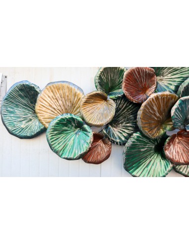 Pannello in metallo floreale edera in foglie...