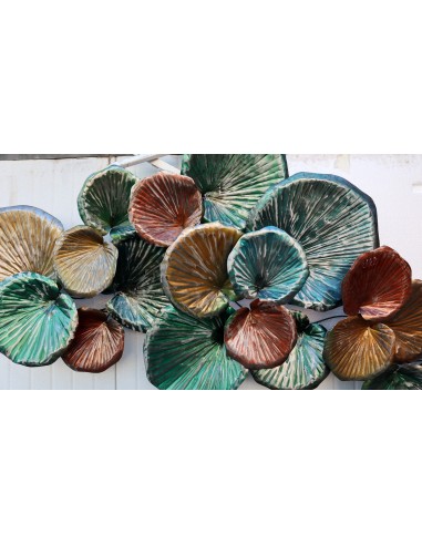 Pannello in metallo floreale edera in foglie...