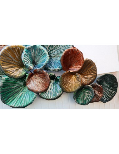 Pannello in metallo floreale edera in foglie...