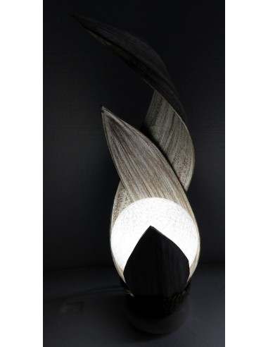 Lampada abatjour in foglie di cocco bianche...