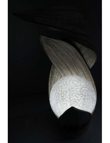 Lampada abatjour in foglie di cocco bianche...