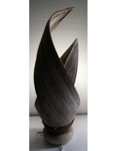 Lampada abatjour in foglie di cocco bianche...