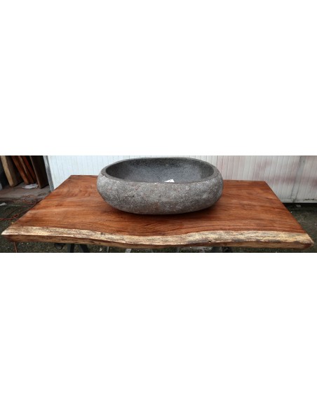 Piano in legno top massello suar o noce indiano per bagno cm 108x57/63x5h tavola n. 6