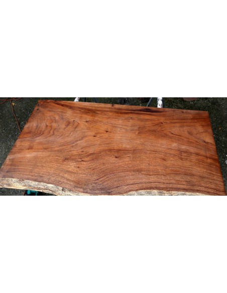 Piano in legno top massello suar o noce indiano per bagno cm 108x57/63x5h tavola n. 6