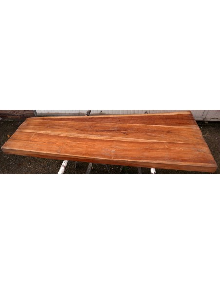 Piano in legno top massello in Teak per bagno cm 150x39/70x5,5h tavola n. 7