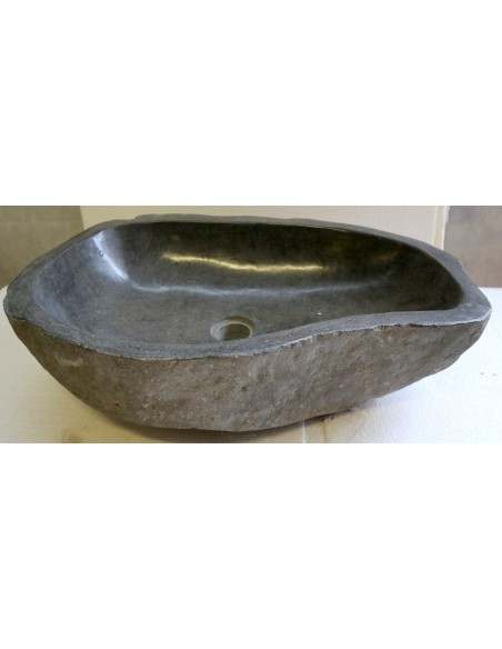 Lavandino pietra di fiume cm 56x38x15 river stone sasso lavabo sink bagno lav. n 82