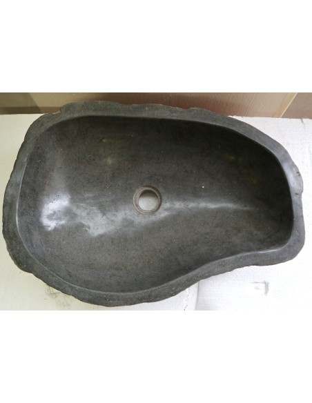 Lavandino pietra di fiume cm 56x38x15 river stone sasso lavabo sink bagno lav. n 82