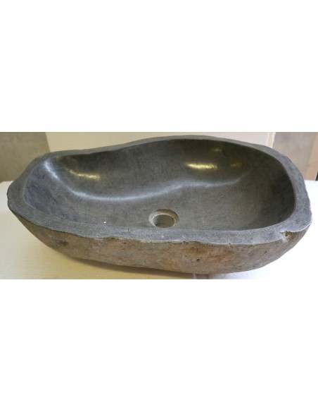Lavandino pietra di fiume cm 56x38x15 river stone sasso lavabo sink bagno lav. n 82