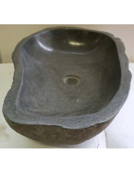 Lavandino pietra di fiume cm 56x38x15 river stone sasso lavabo sink bagno lav. n 82