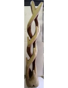 Attaccapanni doppio in legno massello naturale cm...