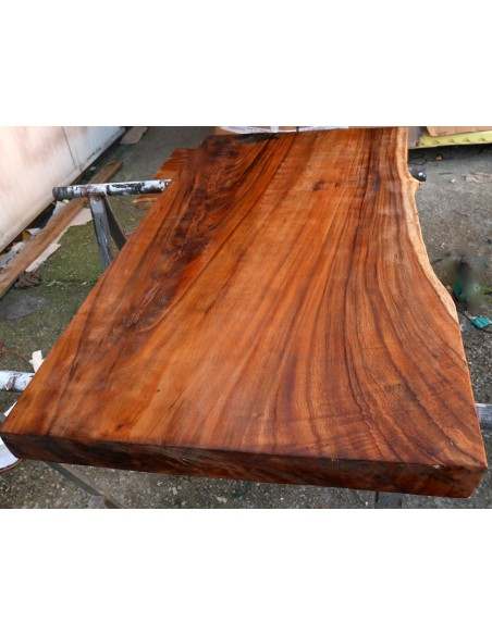 Piano in legno top massello suar o noce indiano per bagno cm 107x55/8x5h OFFERTA tavola n. 8