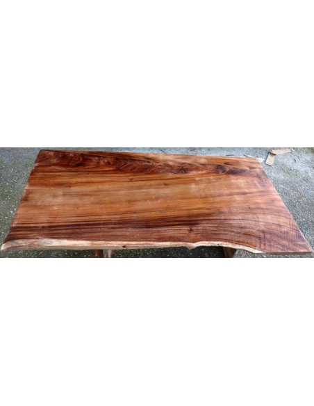 Piano in legno top massello suar o noce indiano per bagno cm 107x52/57x5h OFFERTA tavola n. 9