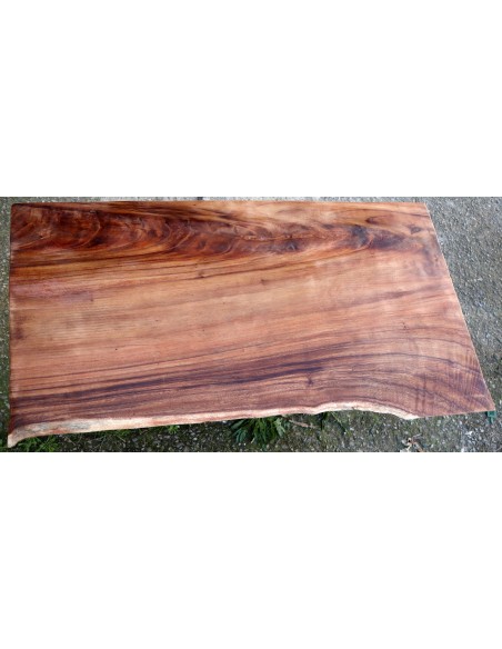 Piano in legno top massello suar o noce indiano per bagno cm 107x52/57x5h OFFERTA tavola n. 9