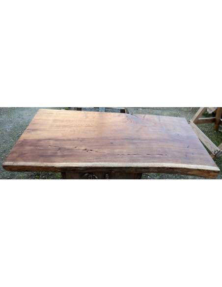 Piano in legno top massello suar o noce indiano per bagno cm 114x56/58x5h OFFERTA tavola n. 10