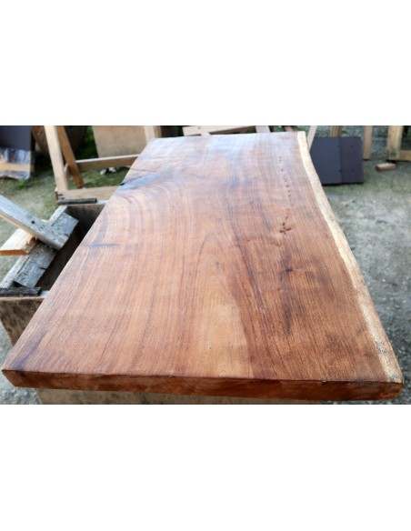 Piano in legno top massello suar o noce indiano per bagno cm 114x56/58x5h OFFERTA tavola n. 10