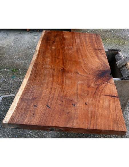 Piano in legno top massello suar o noce indiano per bagno cm 114x56/58x5h OFFERTA tavola n. 10