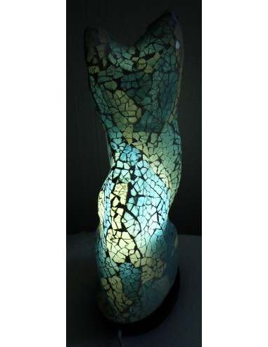 Lampada abatjour gatto cm 30 in resina e...