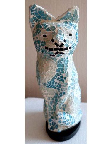 Lampada abatjour gatto cm 30 in resina e...