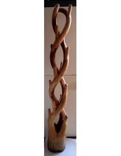 Attaccapanni doppio in legno massello naturale cm...