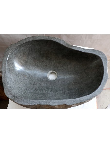 Lavandino pietra di fiume cm 54x38x15 river stone sasso lavabo sink bagno lav n 83