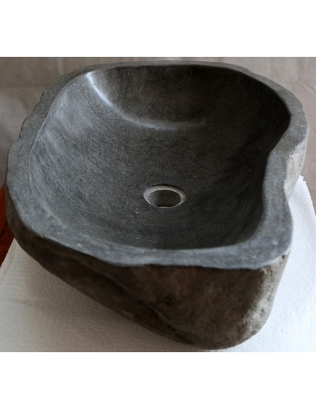 Lavandino pietra di fiume cm 54x38x15 river stone sasso lavabo sink bagno lav n 83