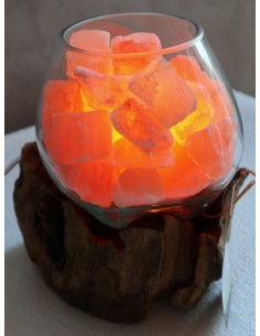 Lampada di sale irripetibile creata in vetro soffiato su... 2