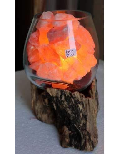 Lampada di sale irripetibile creata in vetro...