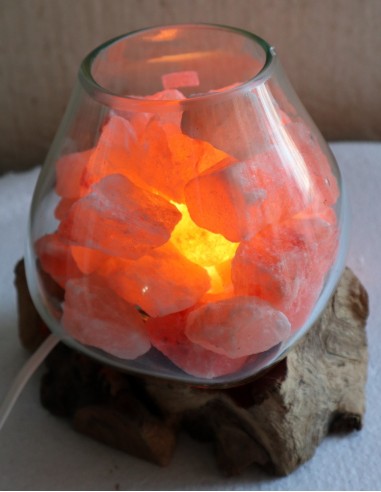 Lampada di sale irripetibile creata in vetro...