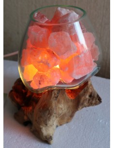 Lampada di sale irripetibile creata in vetro soffiato su... 2