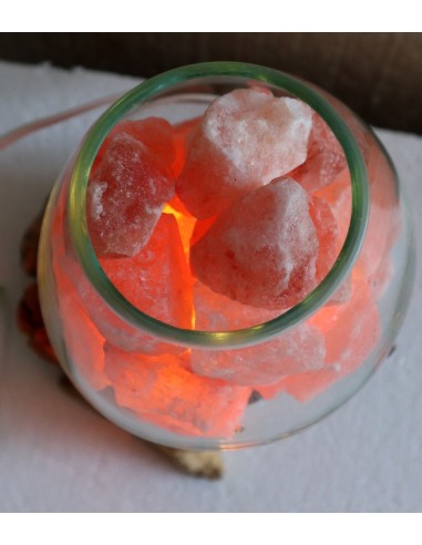 Lampada di sale irripetibile creata in vetro...