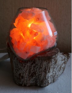 Lampada di sale irripetibile creata in vetro soffiato su... 2