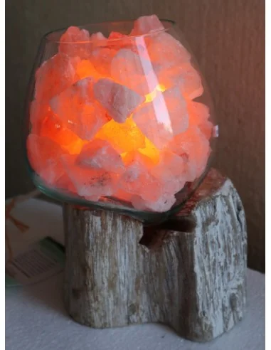 Lampada di sale irripetibile creata in vetro...