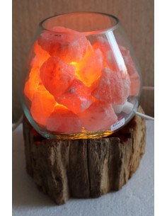 Lampada di sale irripetibile creata in vetro soffiato su... 2